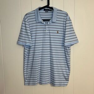Polo Ralph Lauren Men's Classic Fit Striped Polo Blue Size L‎